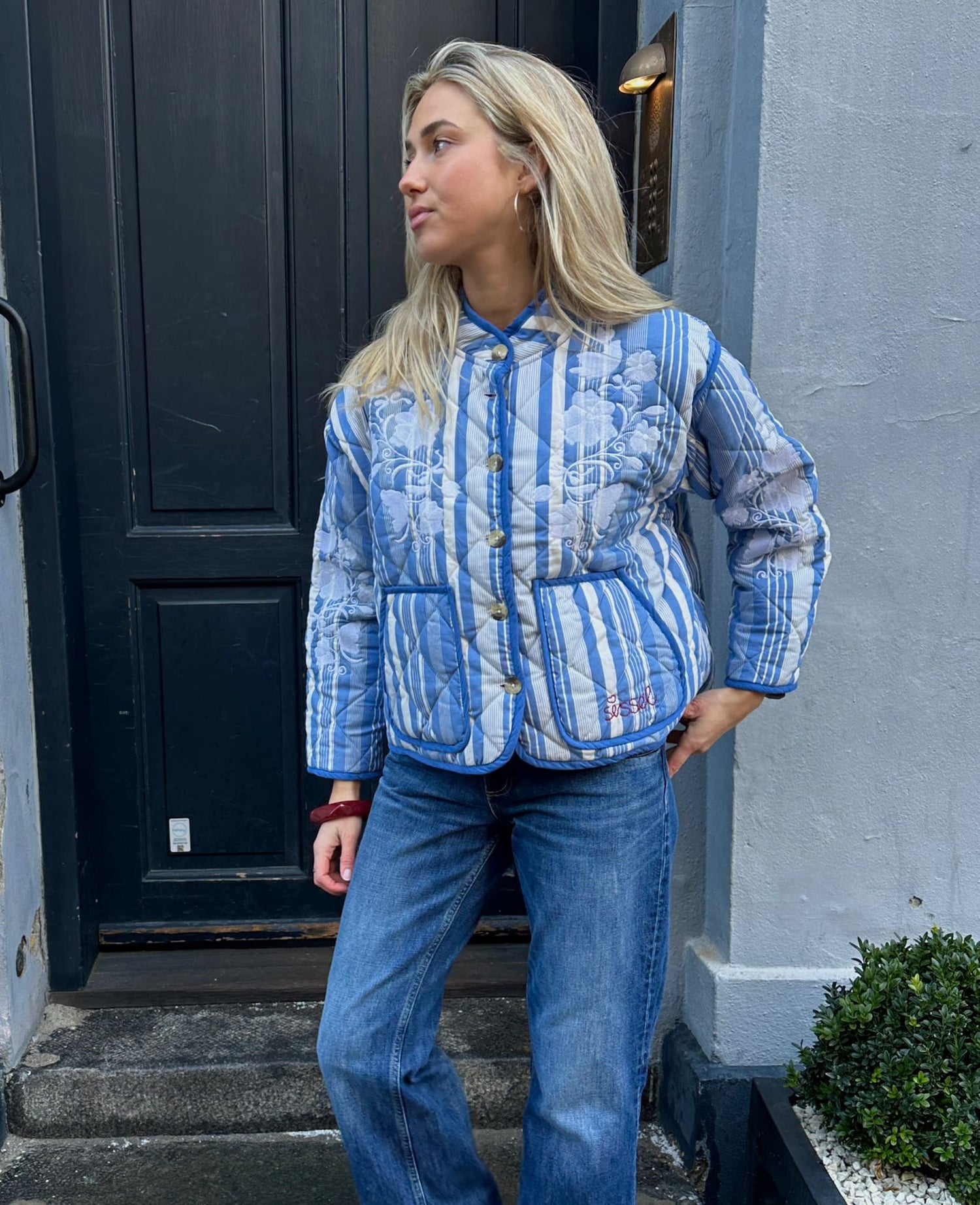 Asha Jacket - Blue Stripes