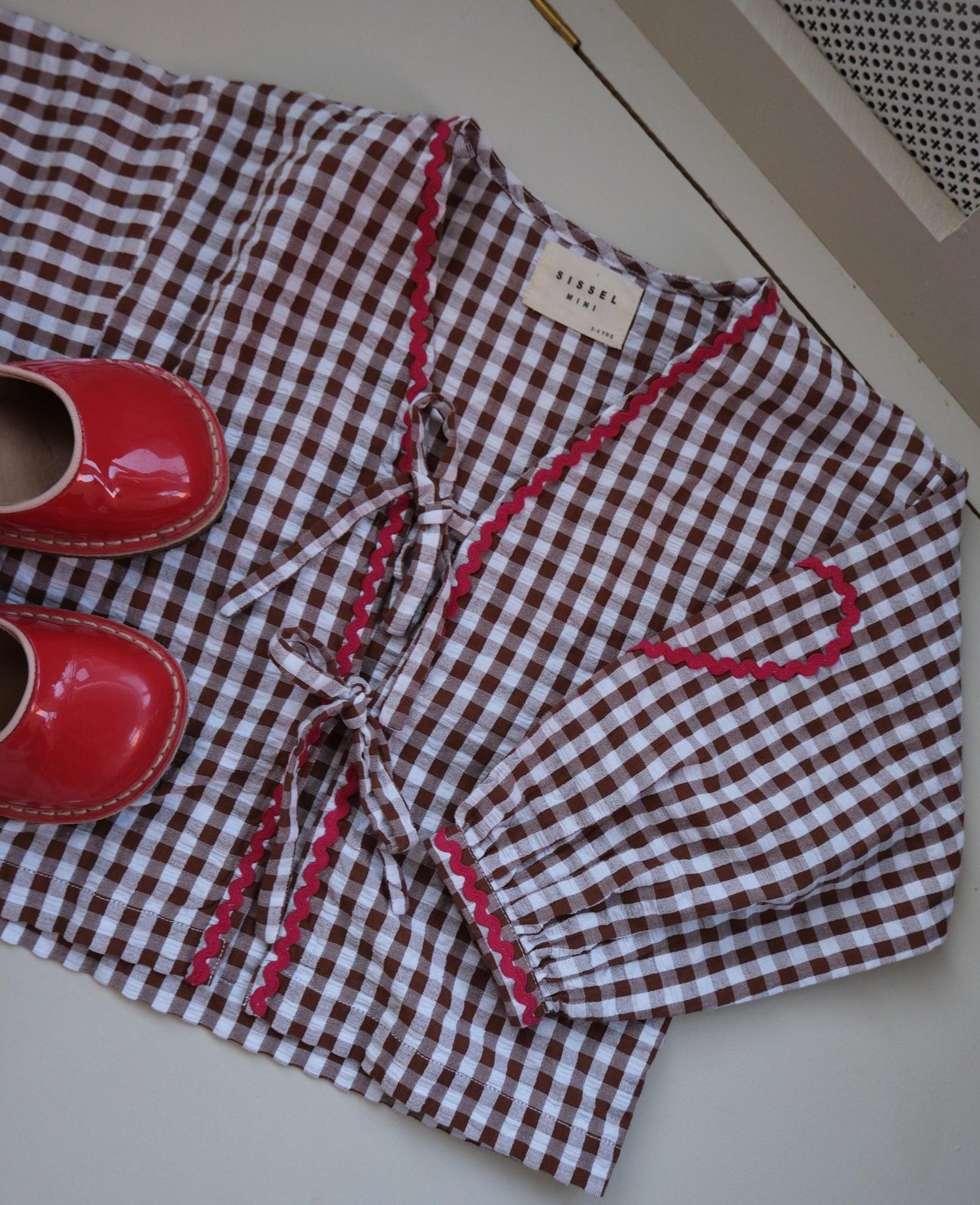 Astrid MINI Top - Brown Checks