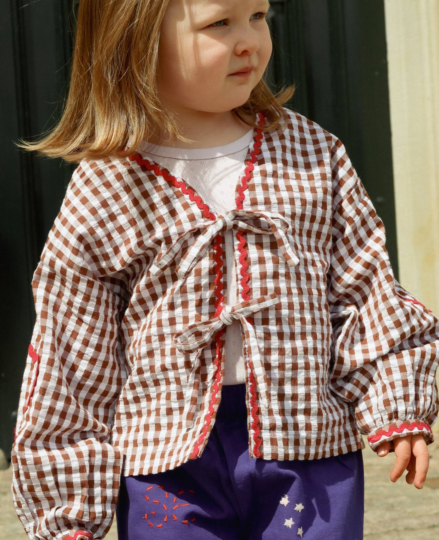Astrid MINI Top - Brown Checks