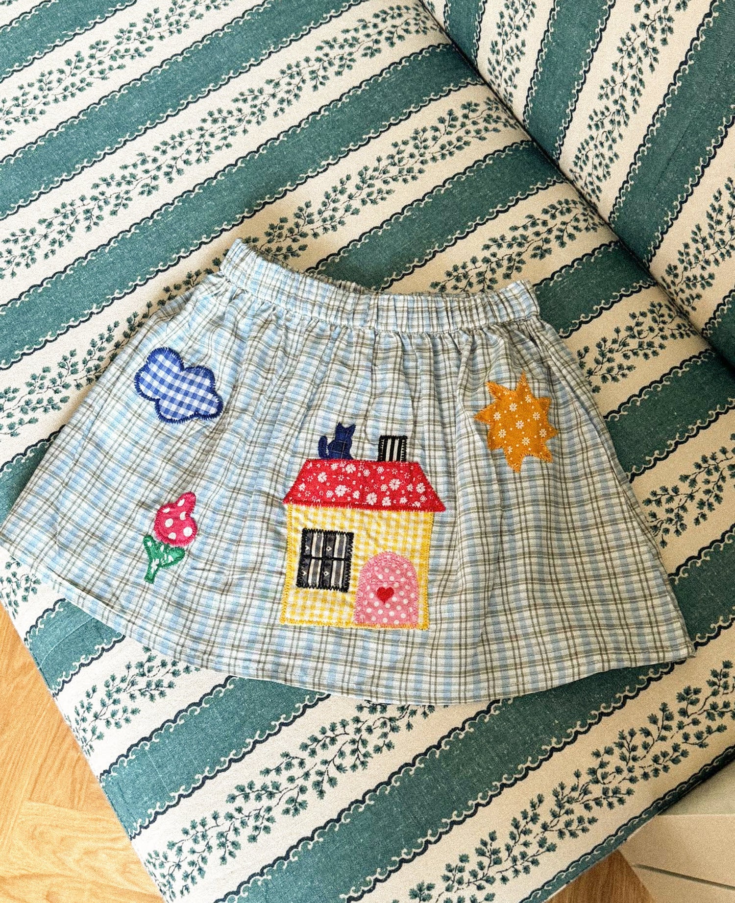 Barbera MINI Skirt - Blue Checks