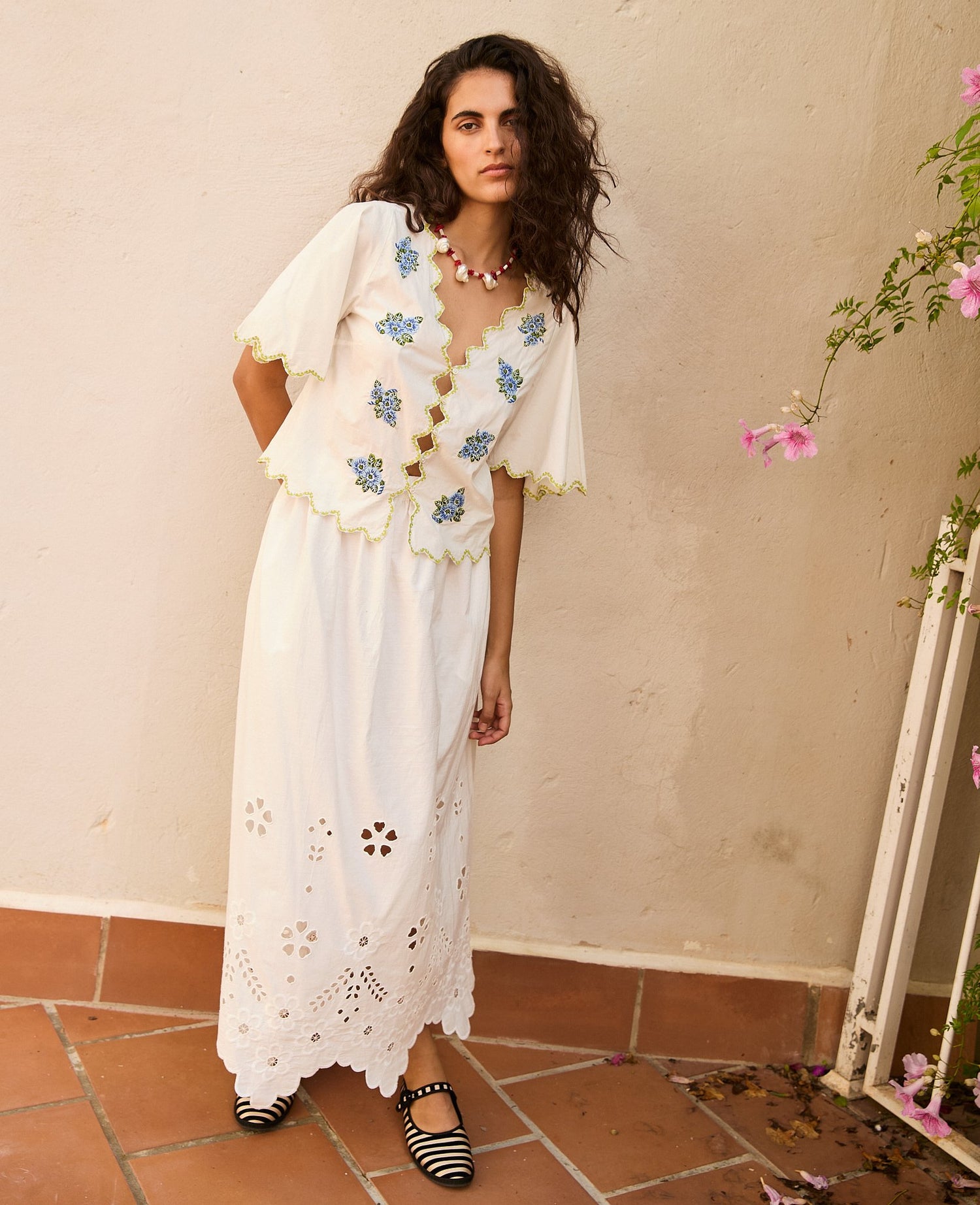 Trine Skirt - White Cutwork