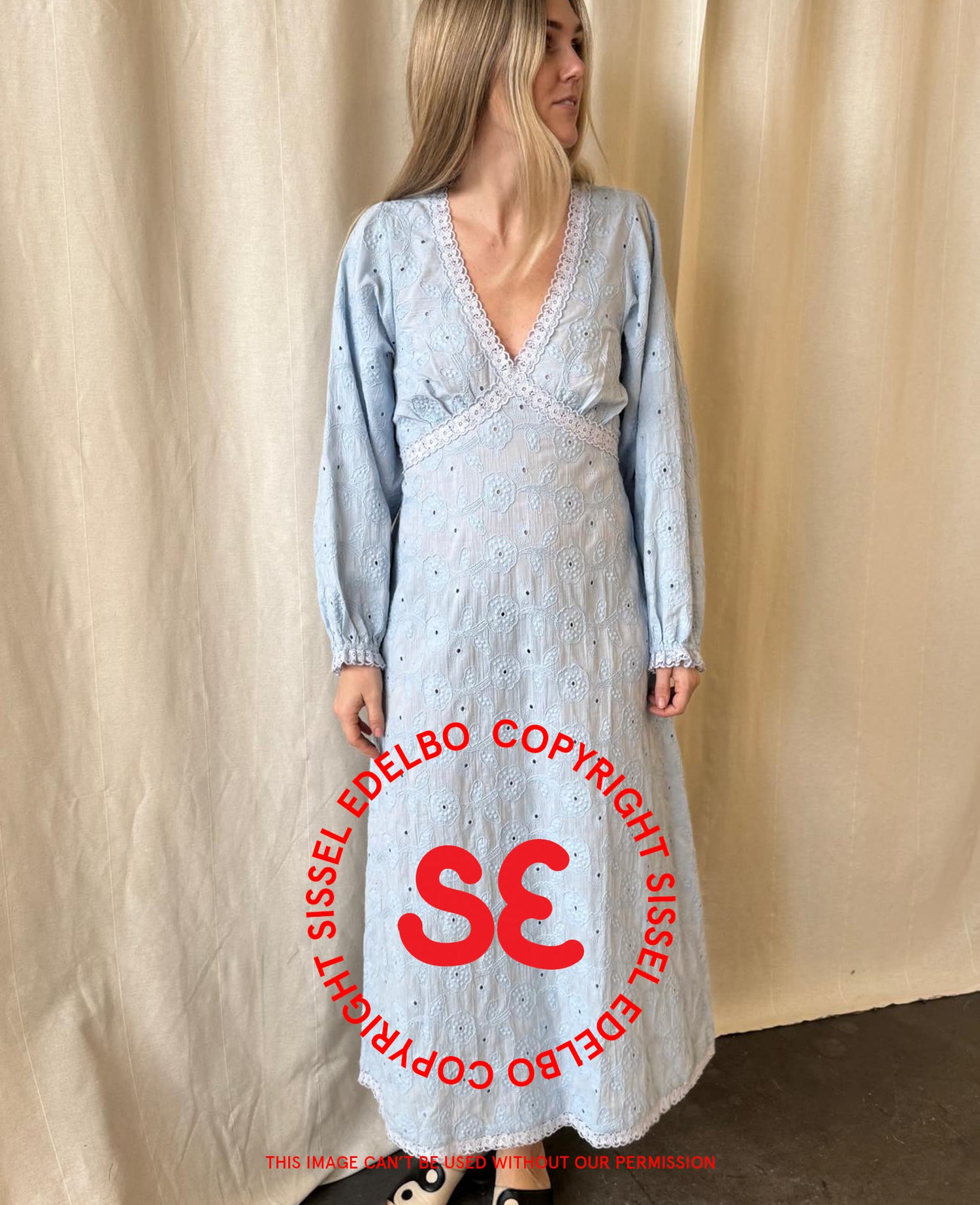 Delphine Dress - Cashmere Blue