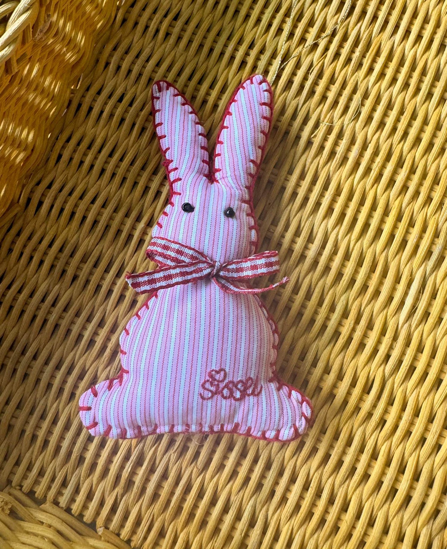 Bonnie Ornament - Pink Stripes