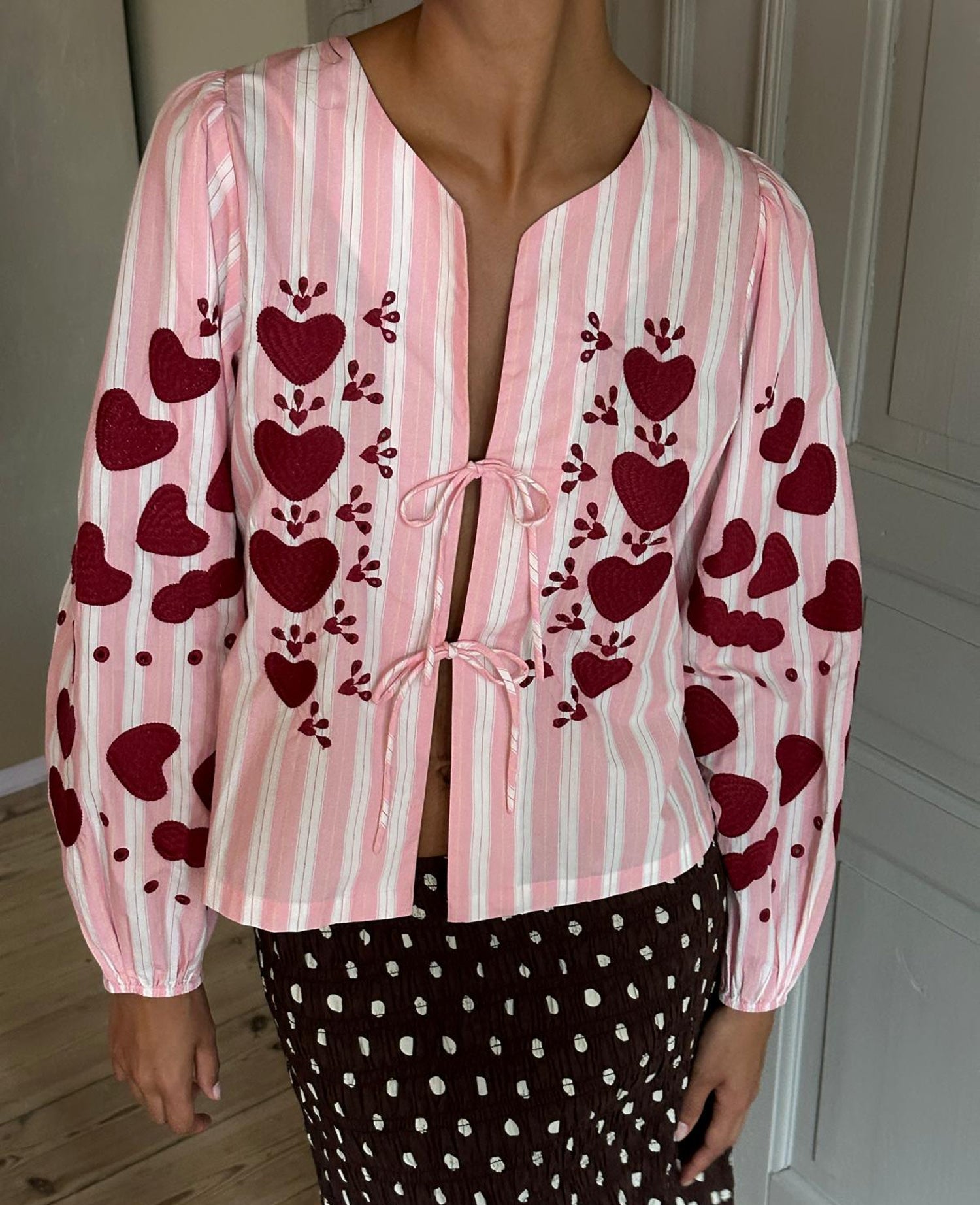 Elisabeth Top - Rose Stripes