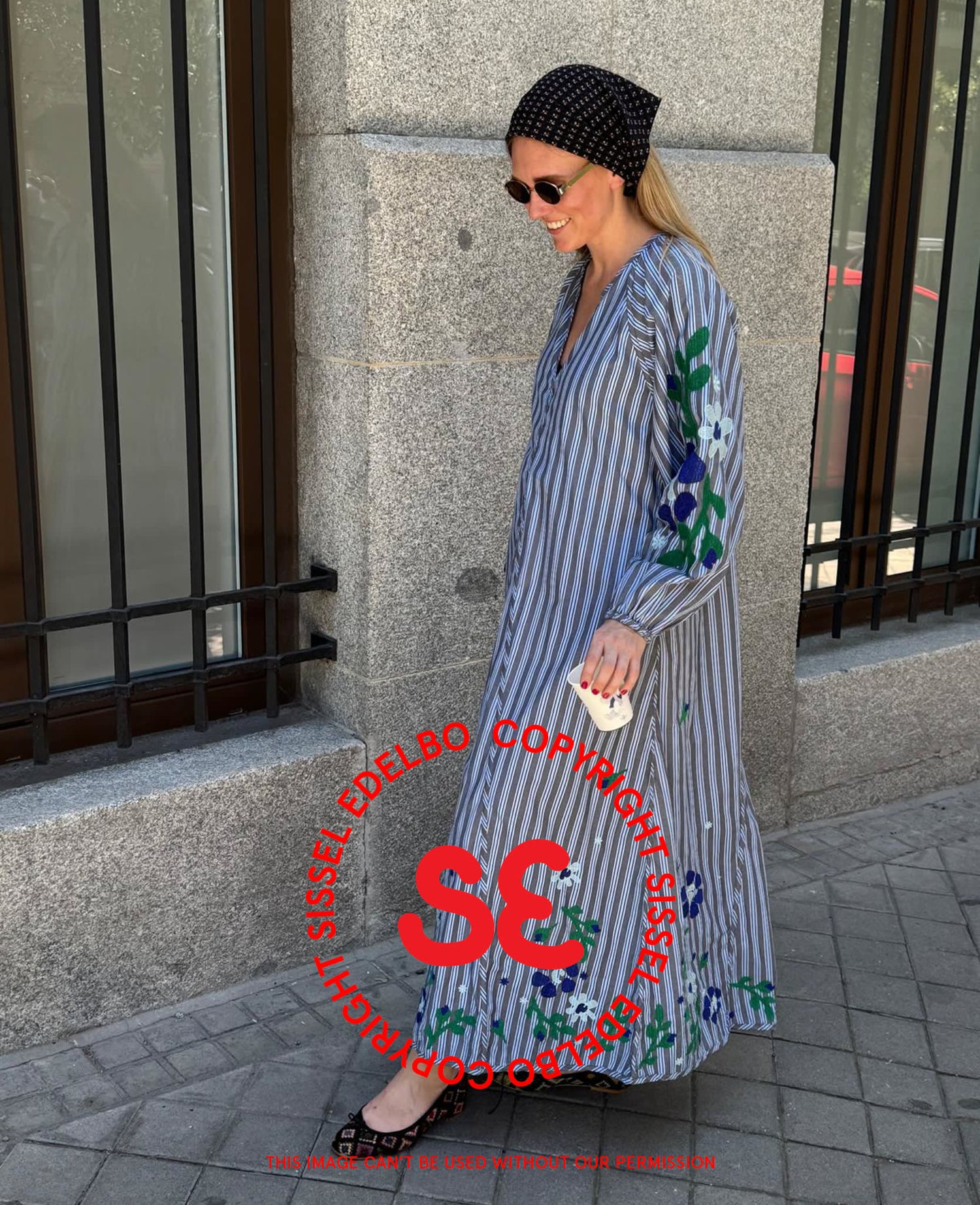 Fran Dress - Grey Stripes