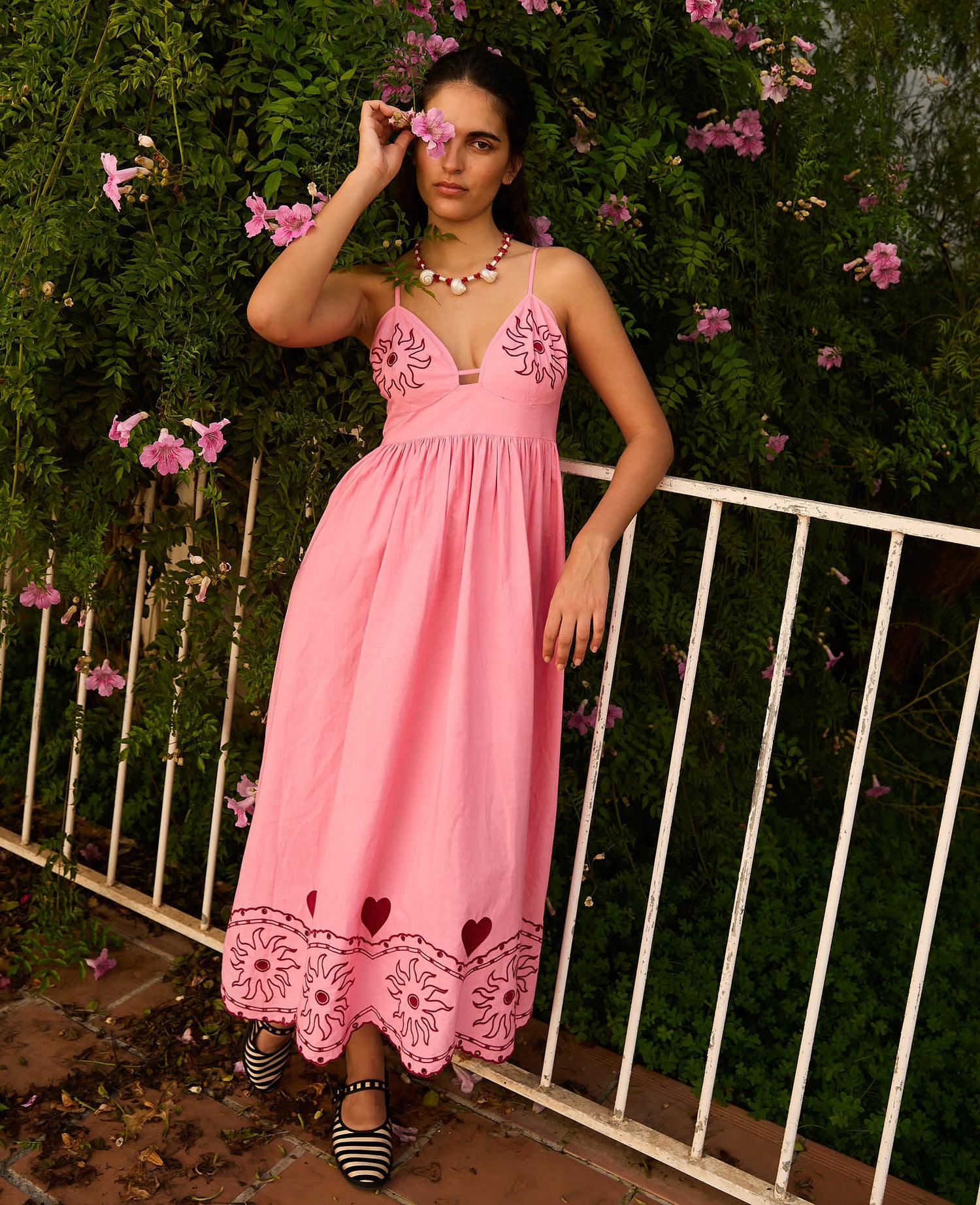 Geenie Strap Dress - Geranium Pink