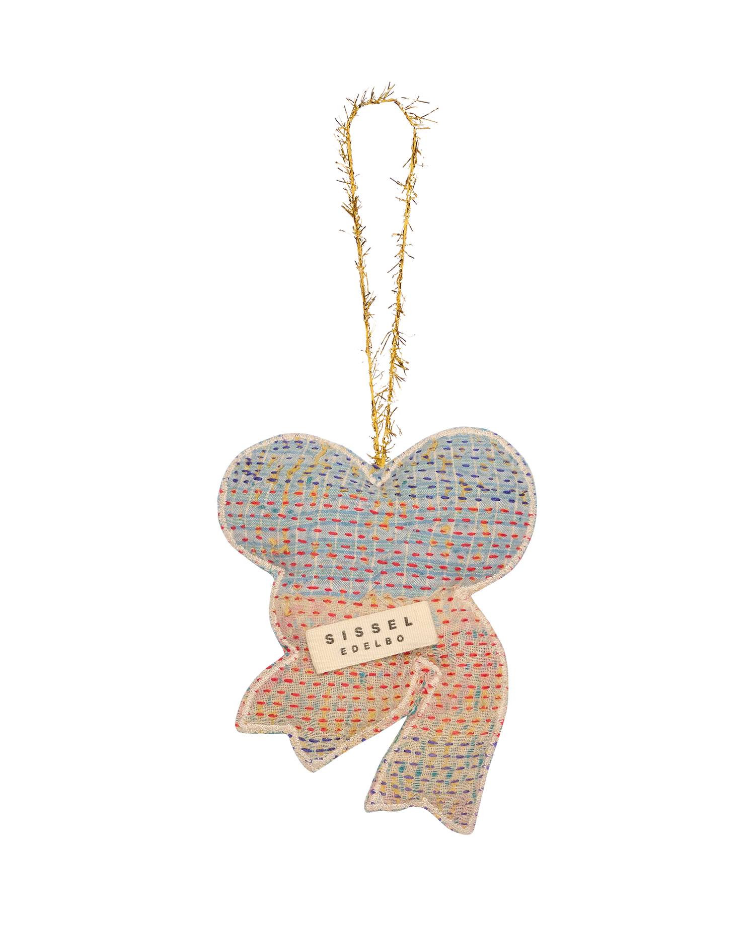 Christmas Kantha Bow Ornament - Assorted Colors