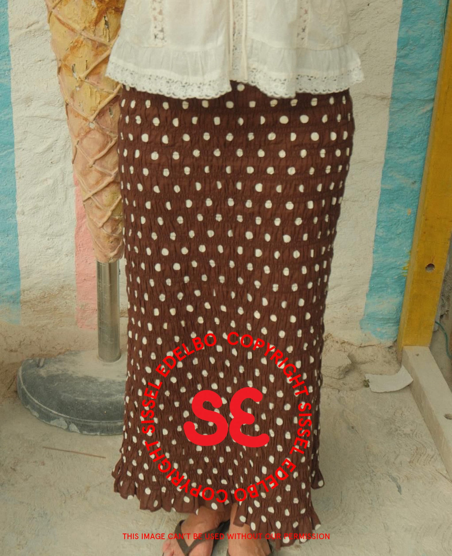 Lady Skirt - Brown Dot