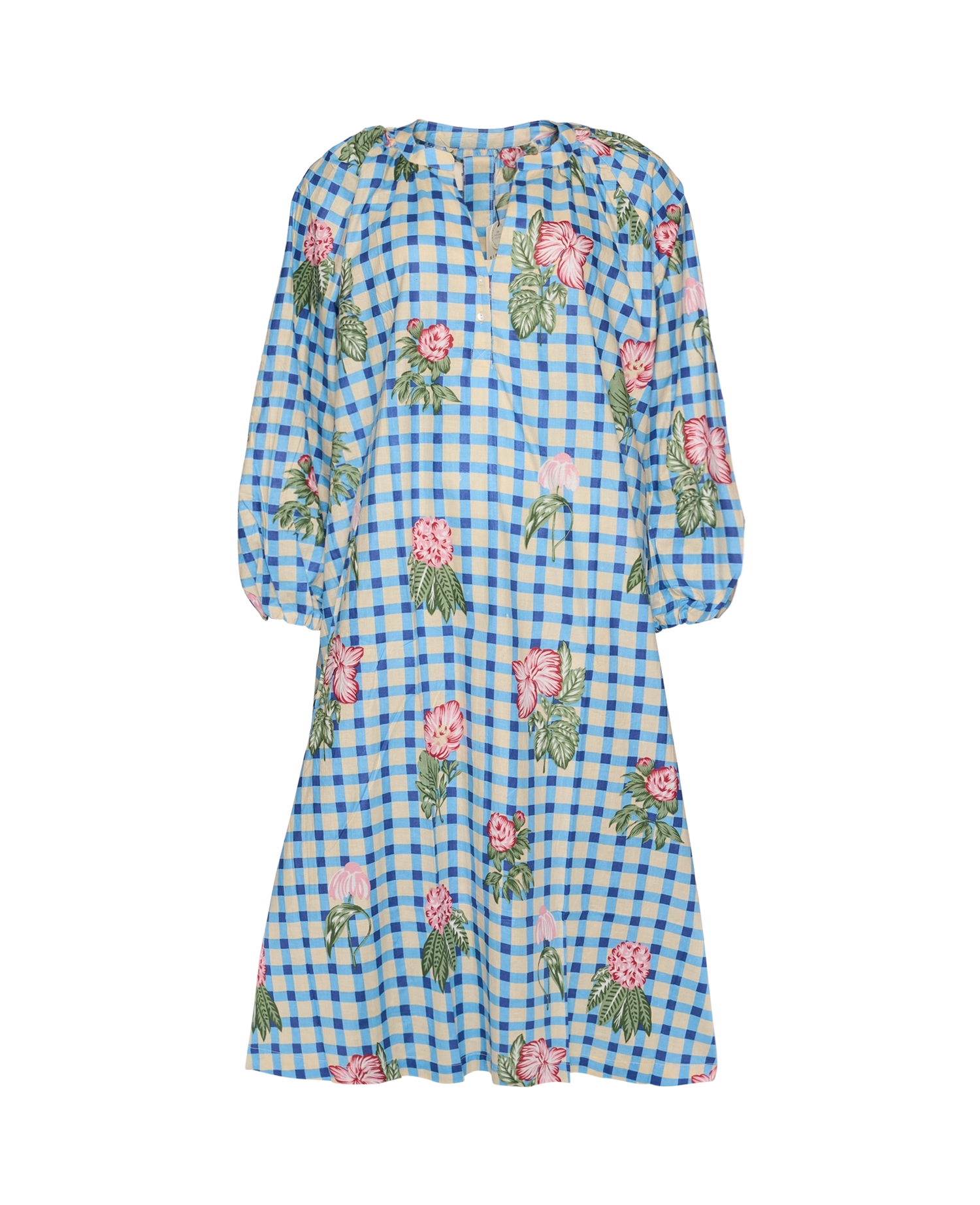 Lara Dress - Blue Checks