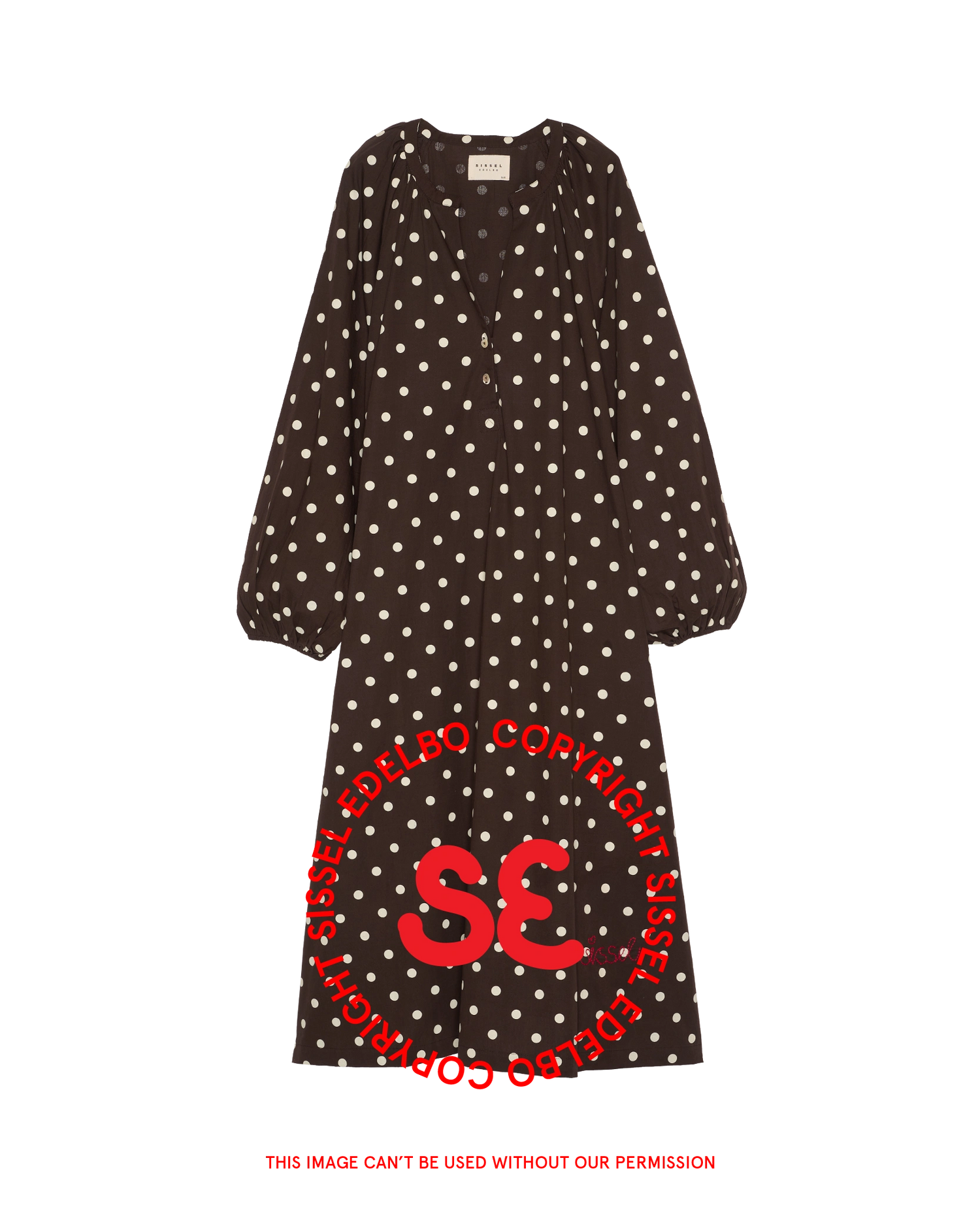 Lara Dress - Brown Dot