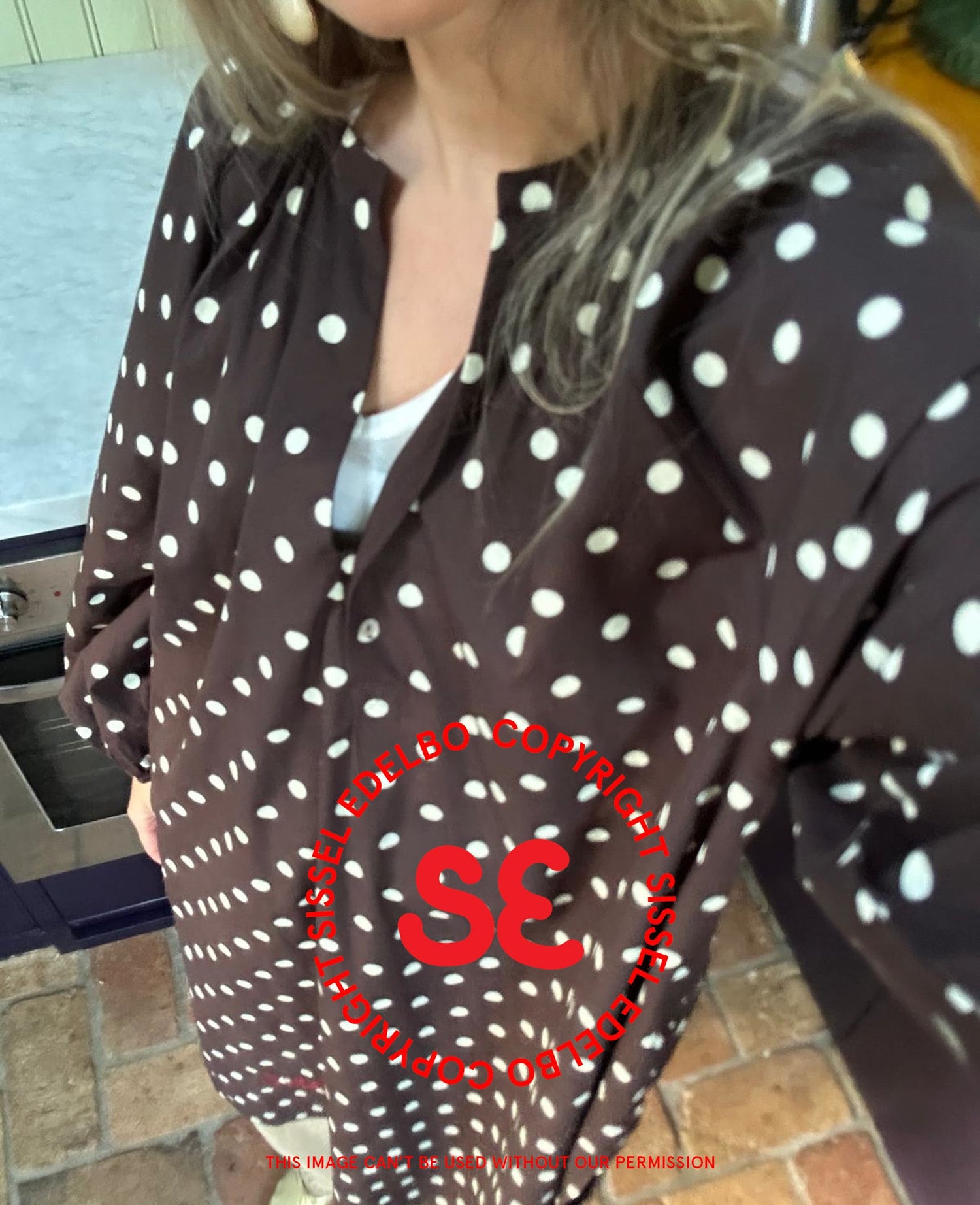 Lara Dress - Brown Dot