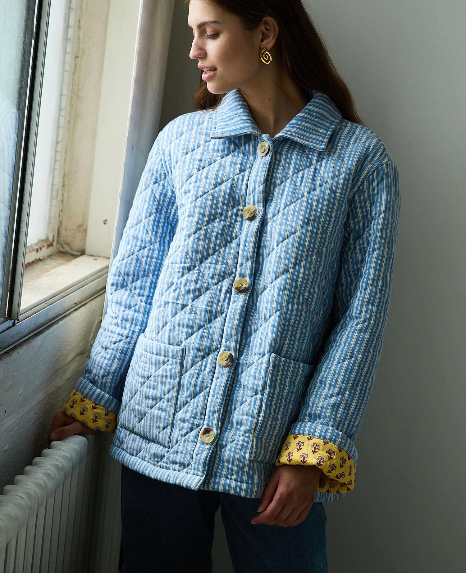 Ira Jacket - Blue Stripes