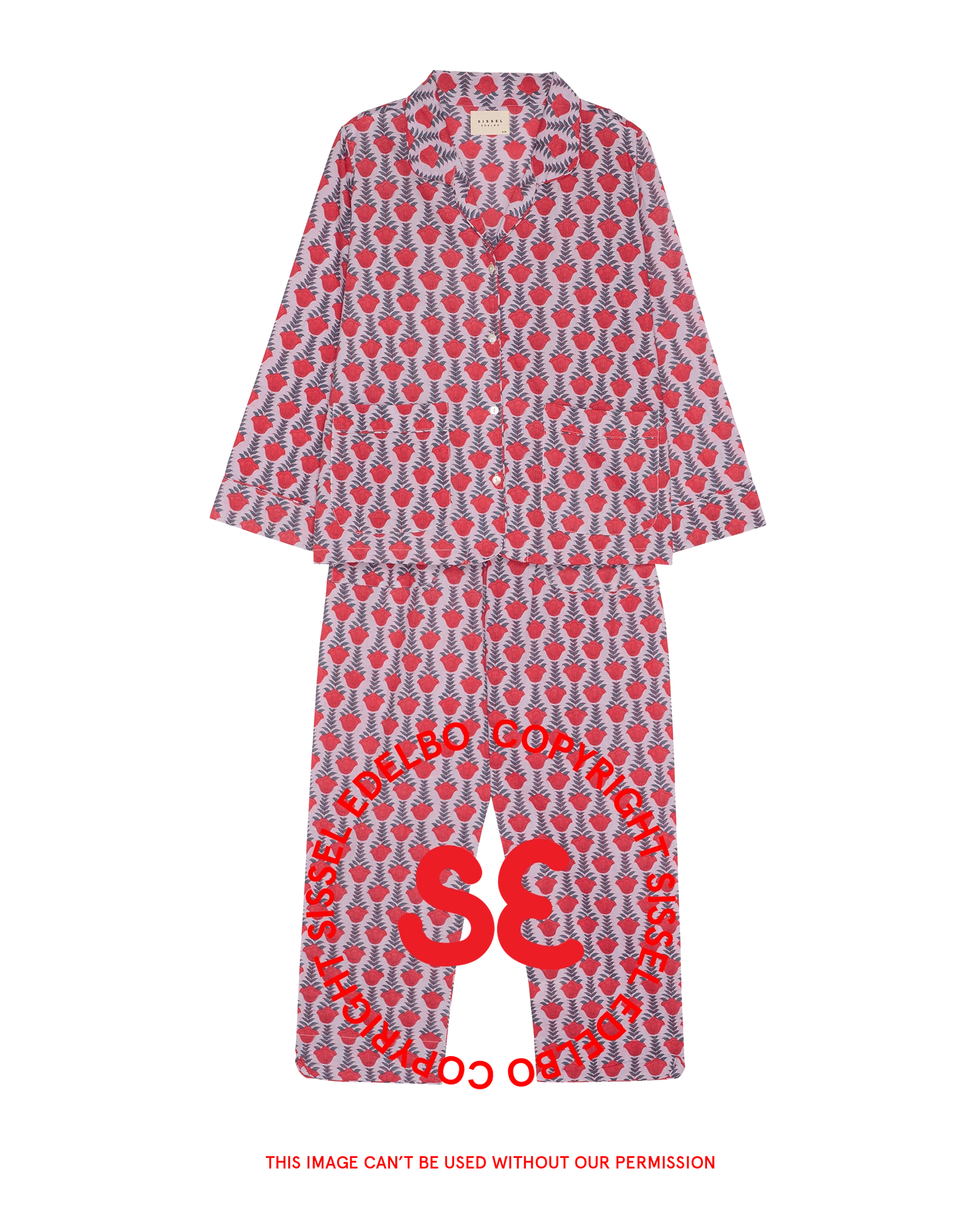 Nuit Pyjamas Set - Red Lavender