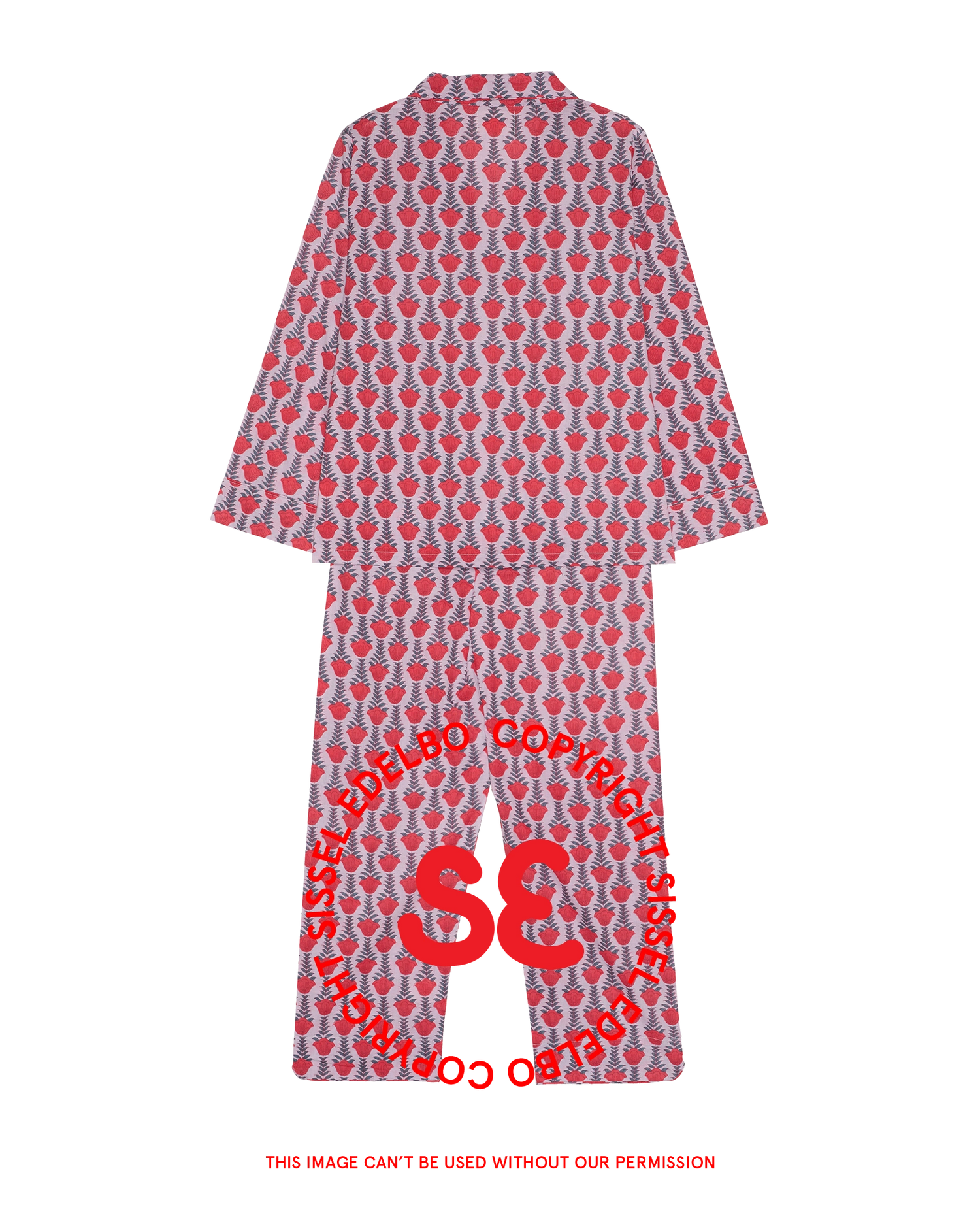Nuit Pyjamas Set - Red Lavender