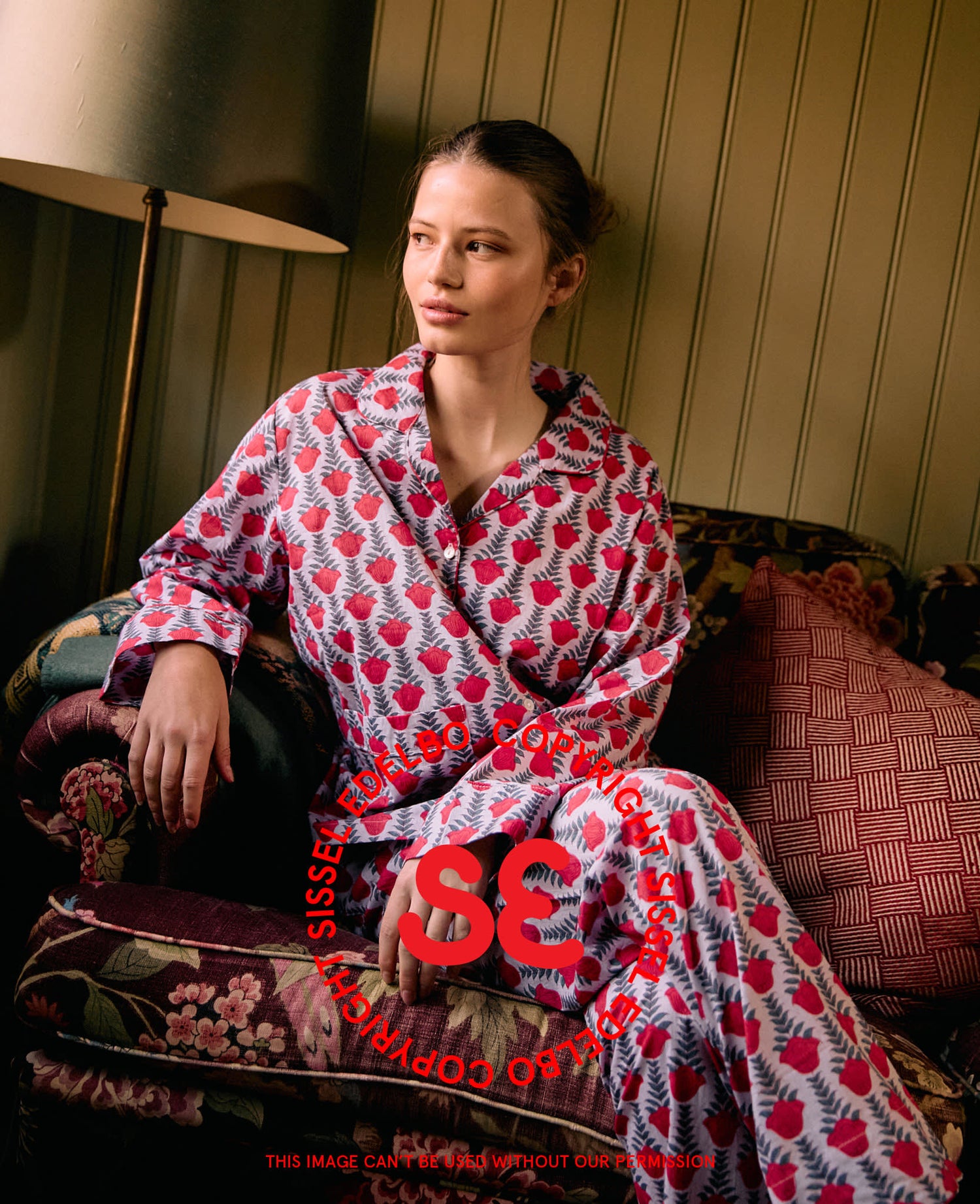 Nuit Pyjamas Set - Red Lavender