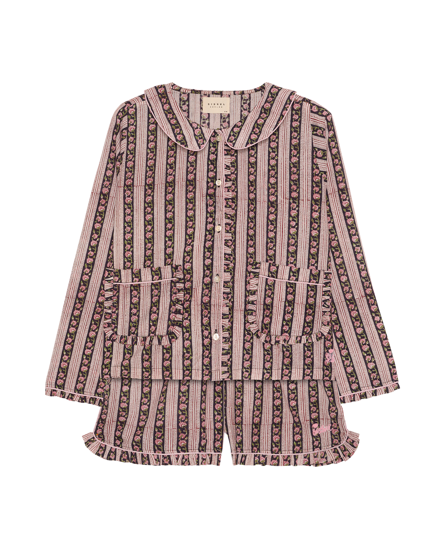 Nuvena Pyjamas Set - Black Stripes