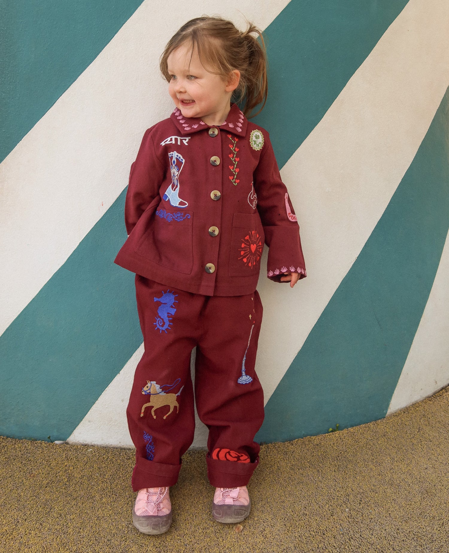 Oda MINI Pants - Burgundy