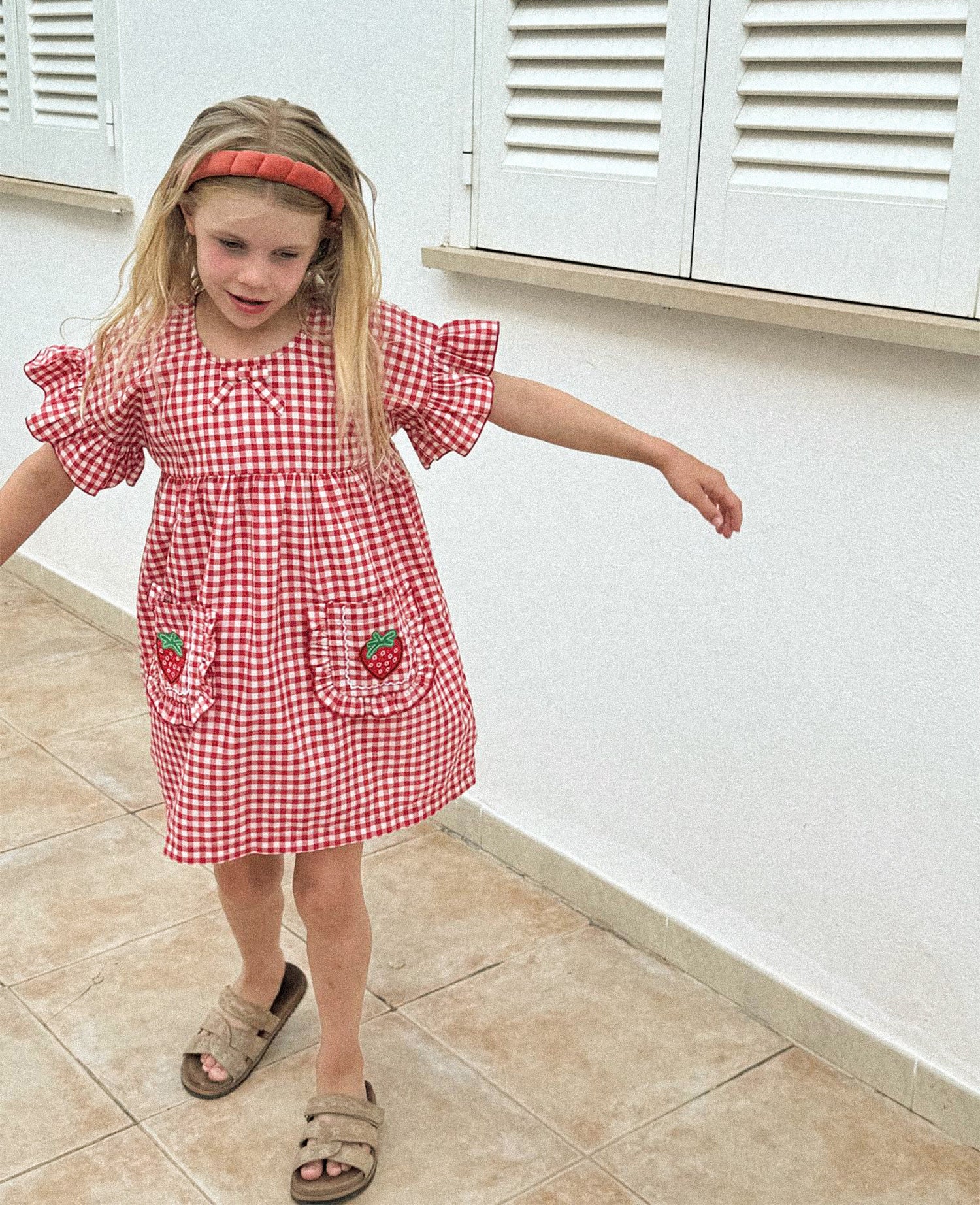 Ohio MINI Dress - Red Checks