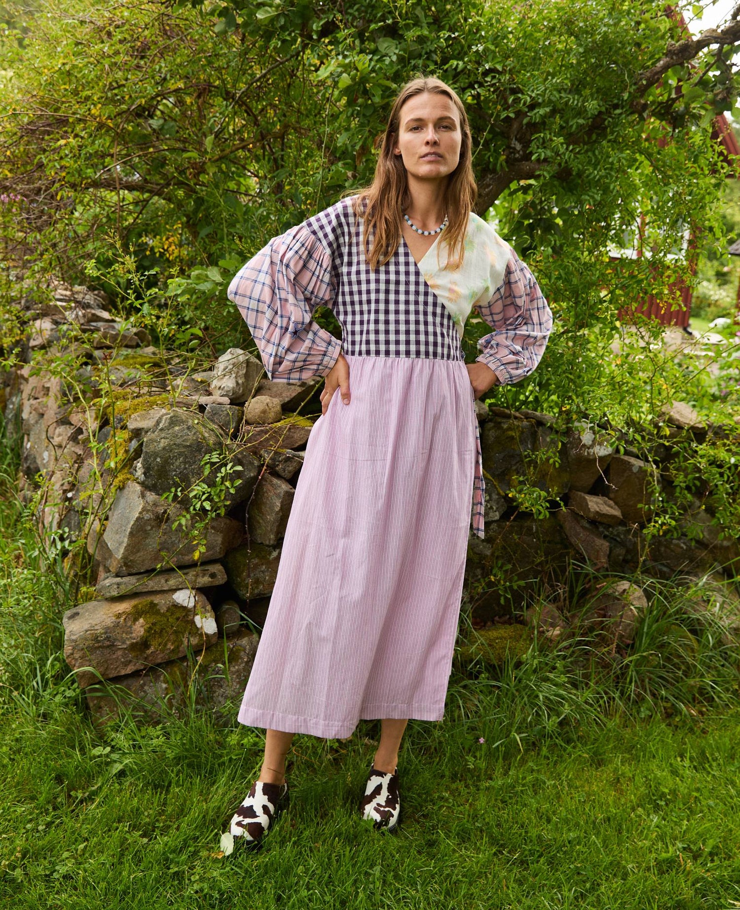 Paula Wrap Dress - Purple Mix