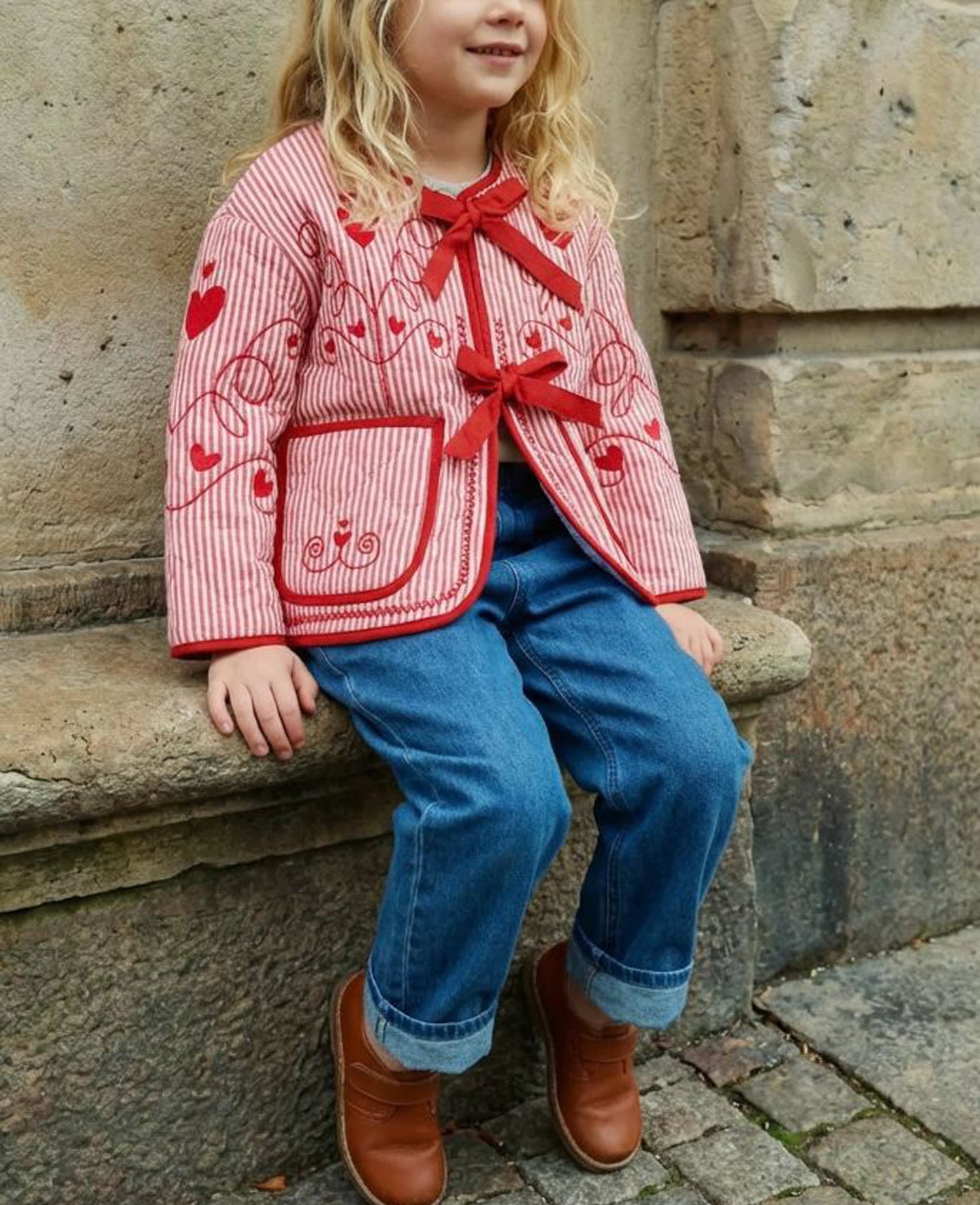 Penny MINI Jacket - Red Stripes