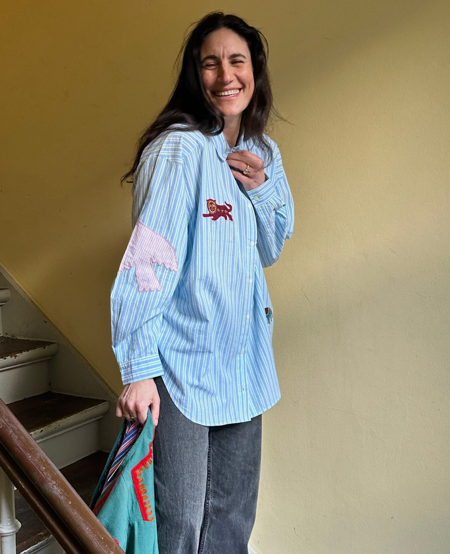 Pil Shirt - Green Stripes