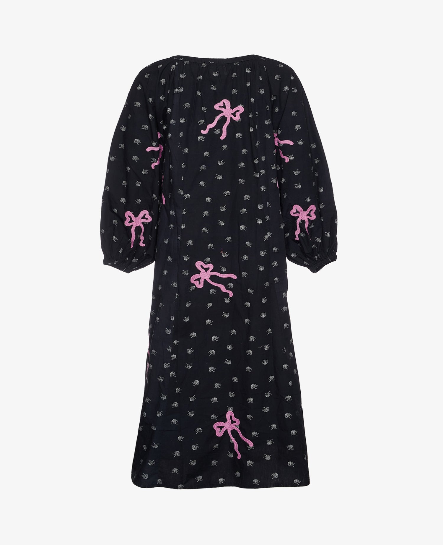 Regina Dress - Black w. Cyclamen Pink