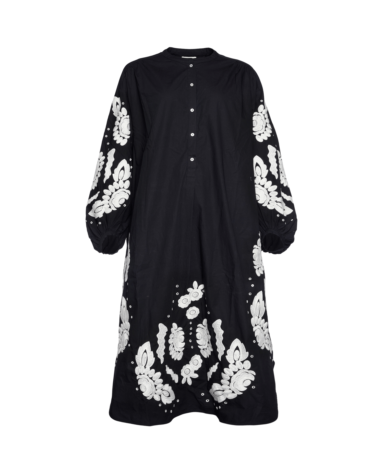 Rikke Dress - Black W. White Swan