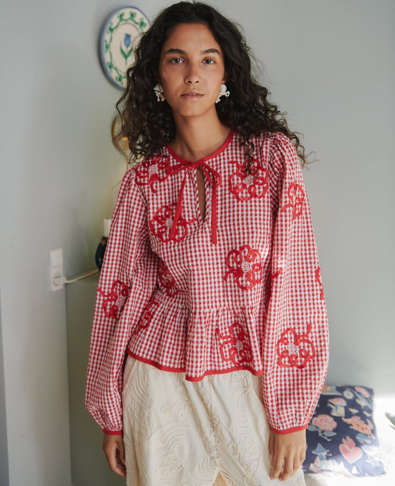 Sunny Top - Red Checks