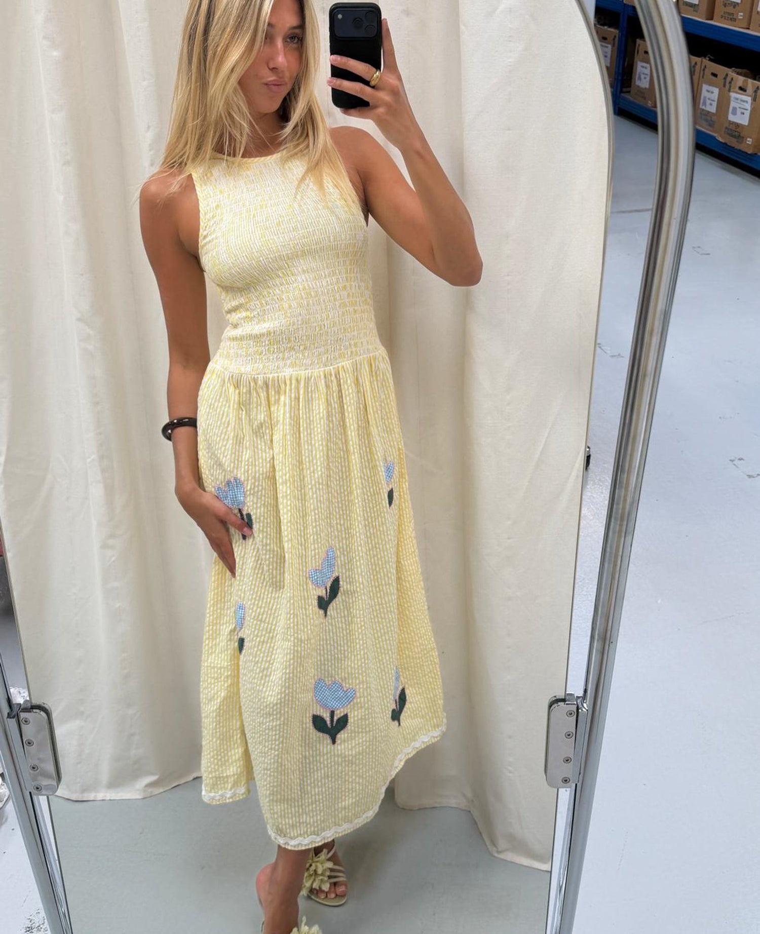 Svea Dress - Yellow Stripes