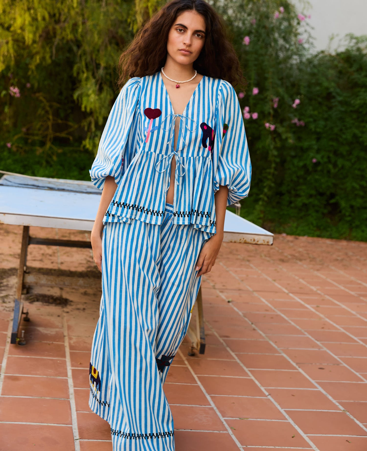 Vilja Skirt - Blue Stripes
