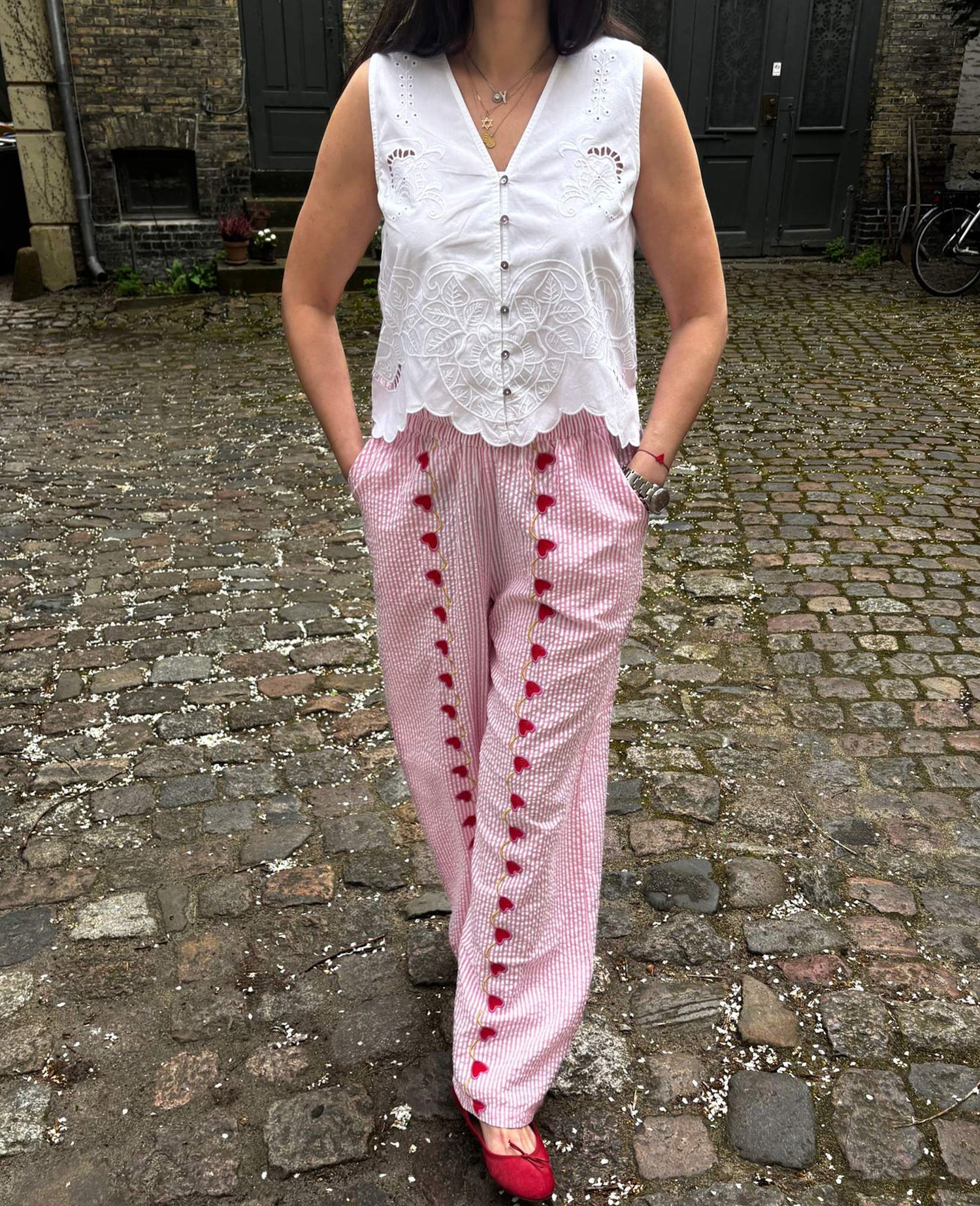 Wenke Pants - Pink Stripes