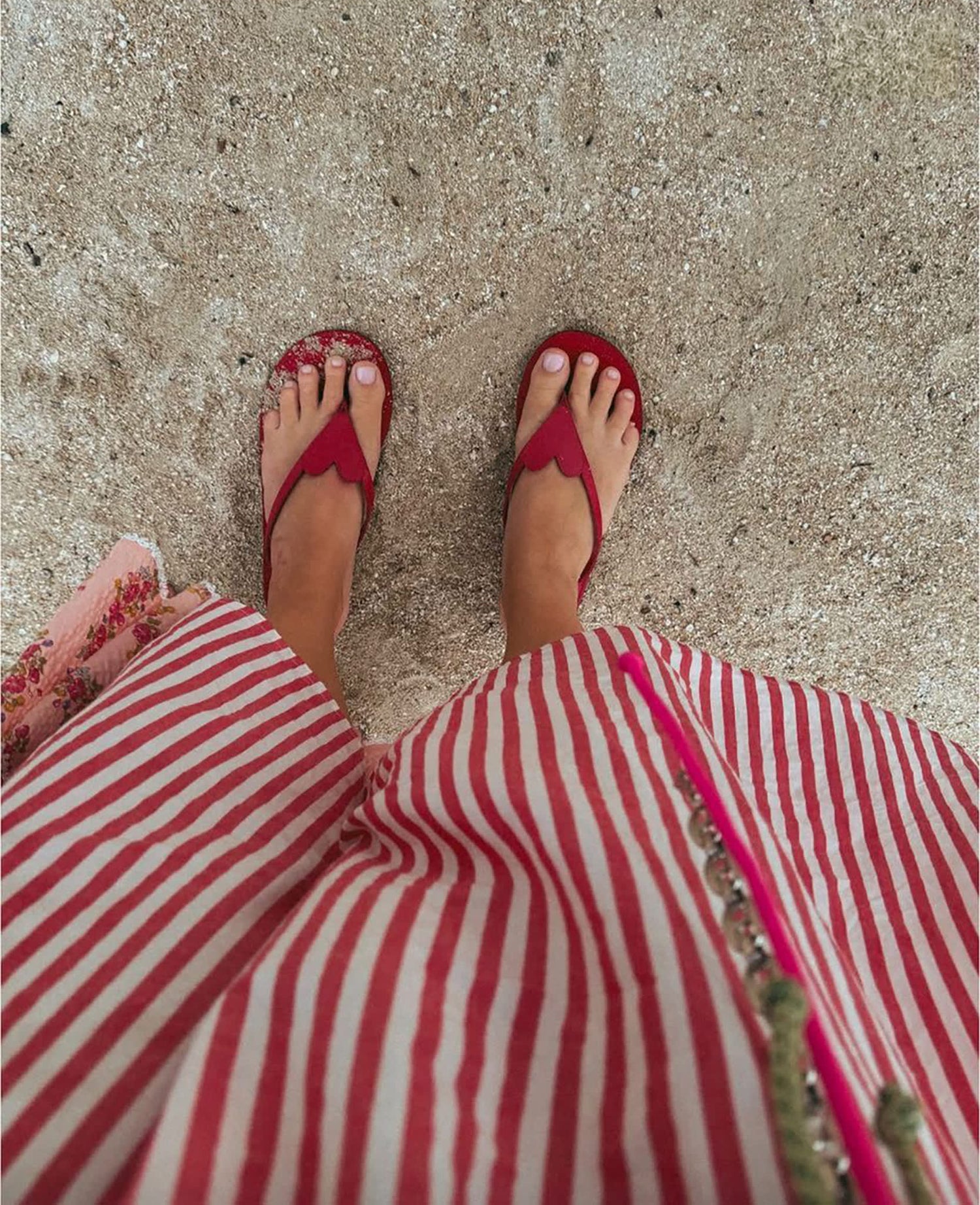 Mendez Dress - Red White