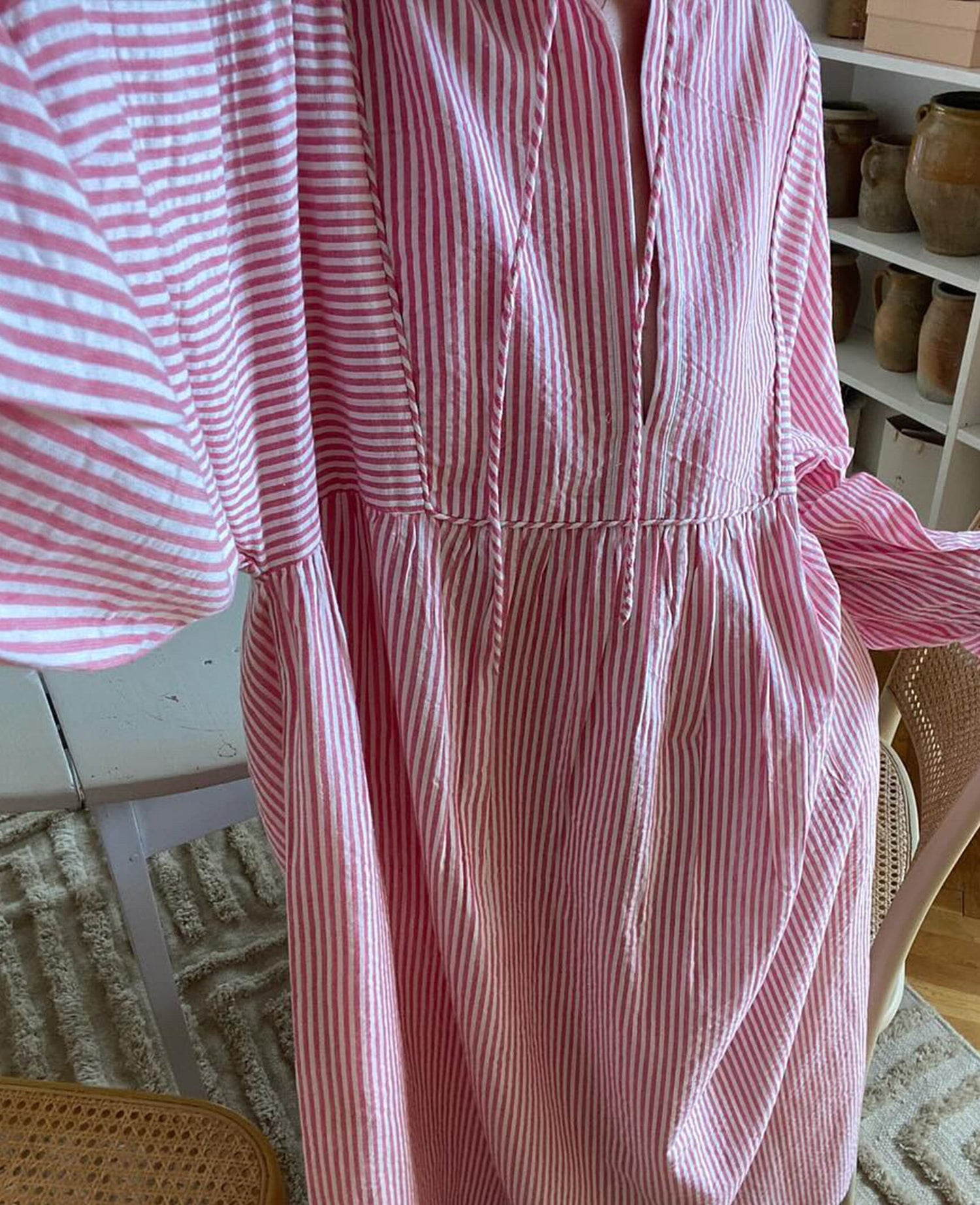Vera Dress - Red & White